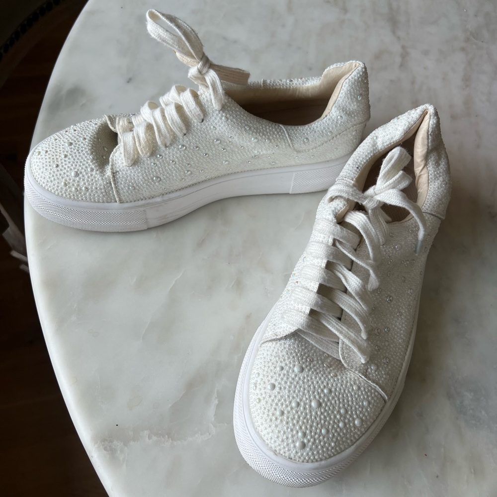 Bejeweled White Sneakers